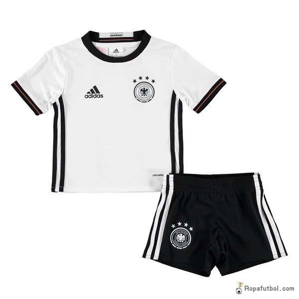 Camiseta Alemania Replica Primera Ropa Niños 2016 Blanco